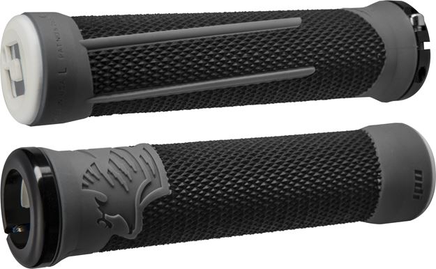 Picture of ODI AG-2 AARON GWIN LOCK-ON GRIPS 2.1 - BLACK / GREY